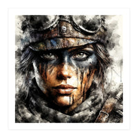Warrior Woman With Aviator Goggles (Print Only)