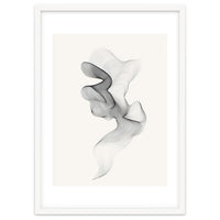 Abstract Black And White Swirling Lines Flowing Form