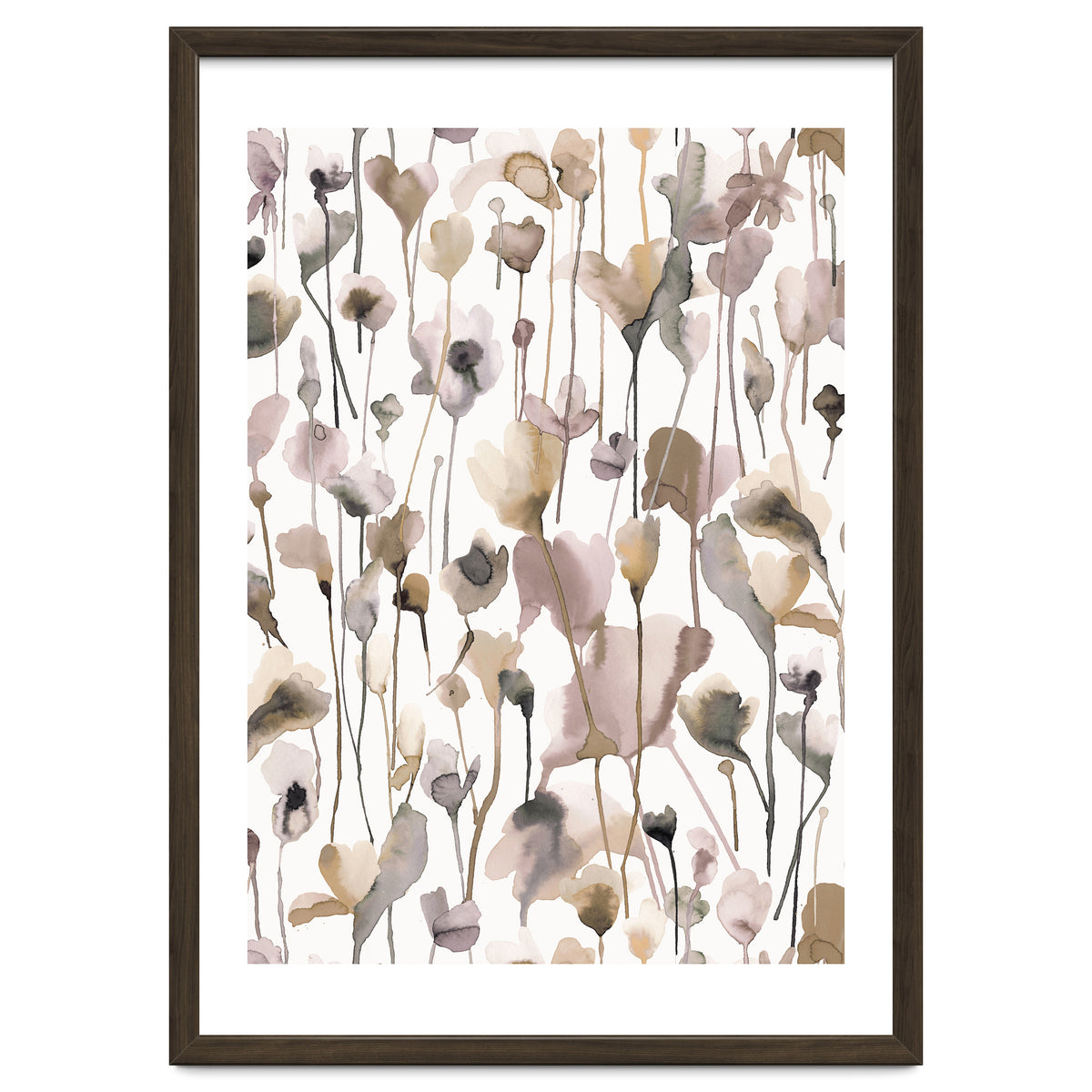 Watercolour Terracotta Wild Flowers