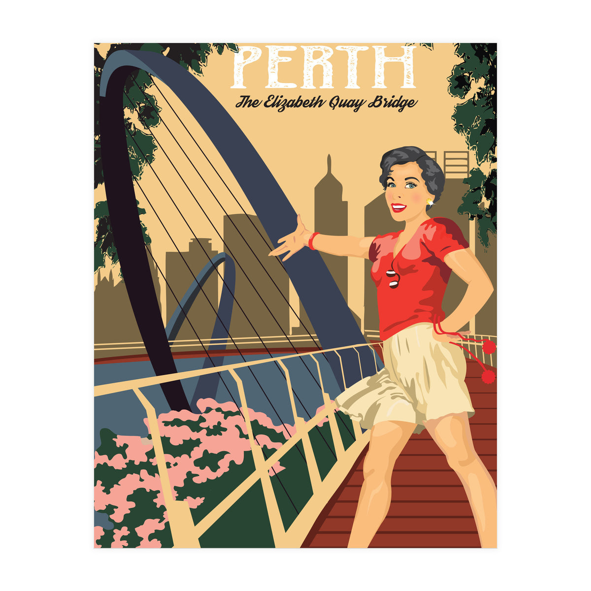 Perth, The Elizabeth Quay Bridge, Australia (Print Only)