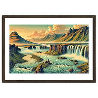 Vintage Iceland, Landscape Poster