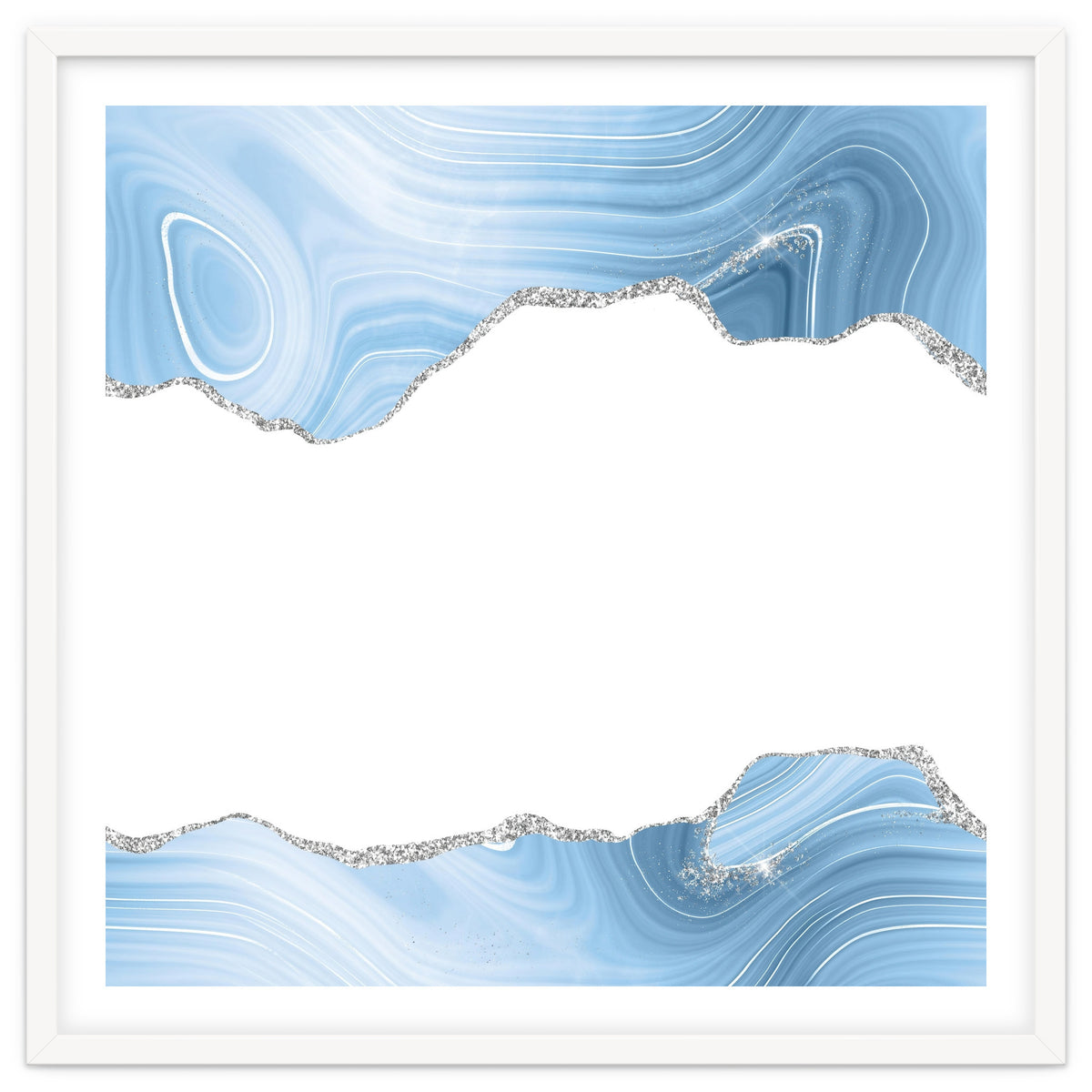 Blue & Silver Agate Glitter Texture 08