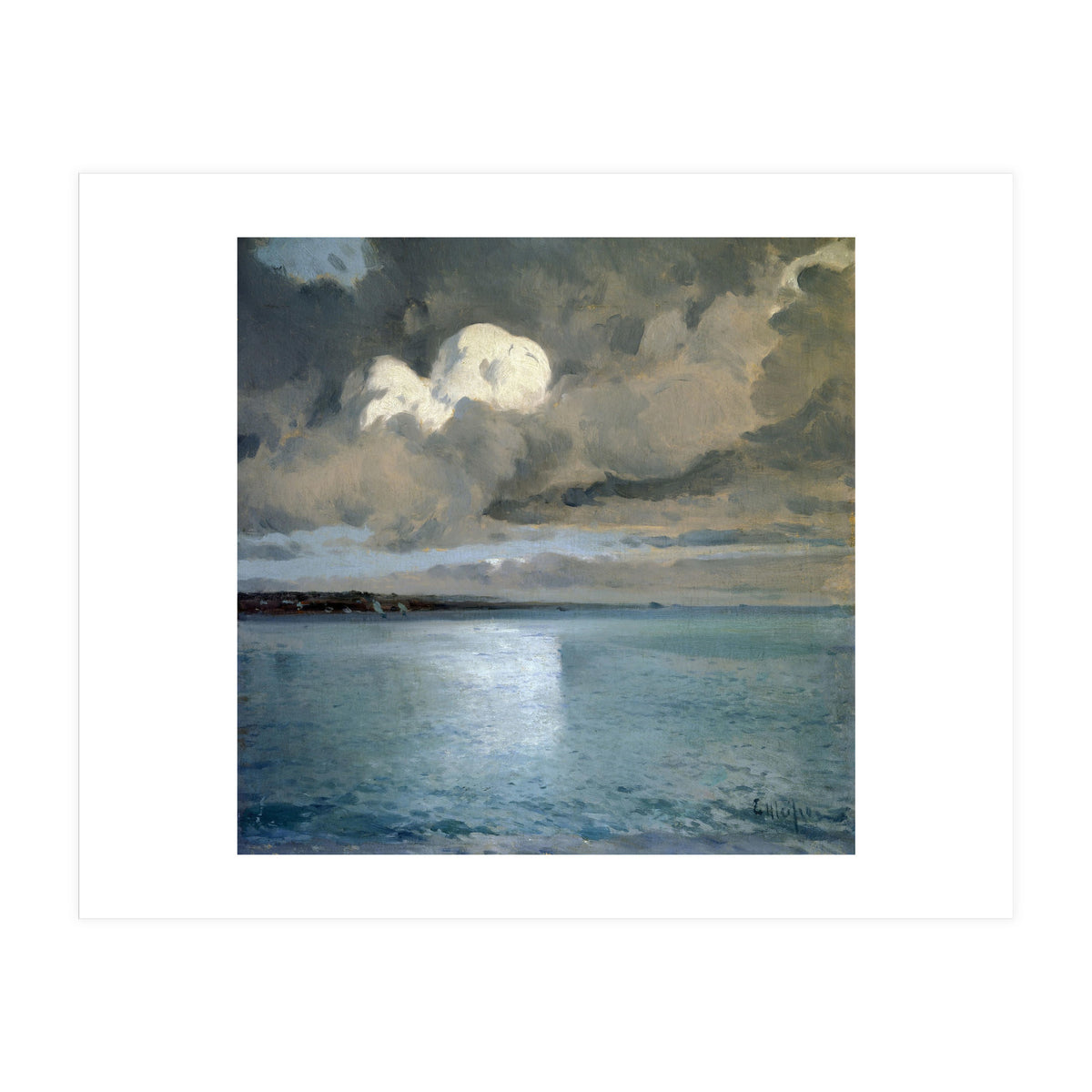 SEA LANDSCAPE OF CADAQUES ("MARINA DE CADAQUES") - OIL ON TABLE - 70X71 CM. (Print Only)