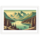 Vintage Alpine Lake Poster thumbnail