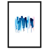 Abstract Watercolor Stripes Minimal Blue thumbnail