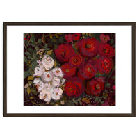 Vintage oil painted moody romantic Roses