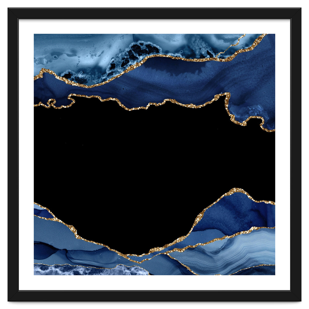 Navy & Gold Agate Texture 18