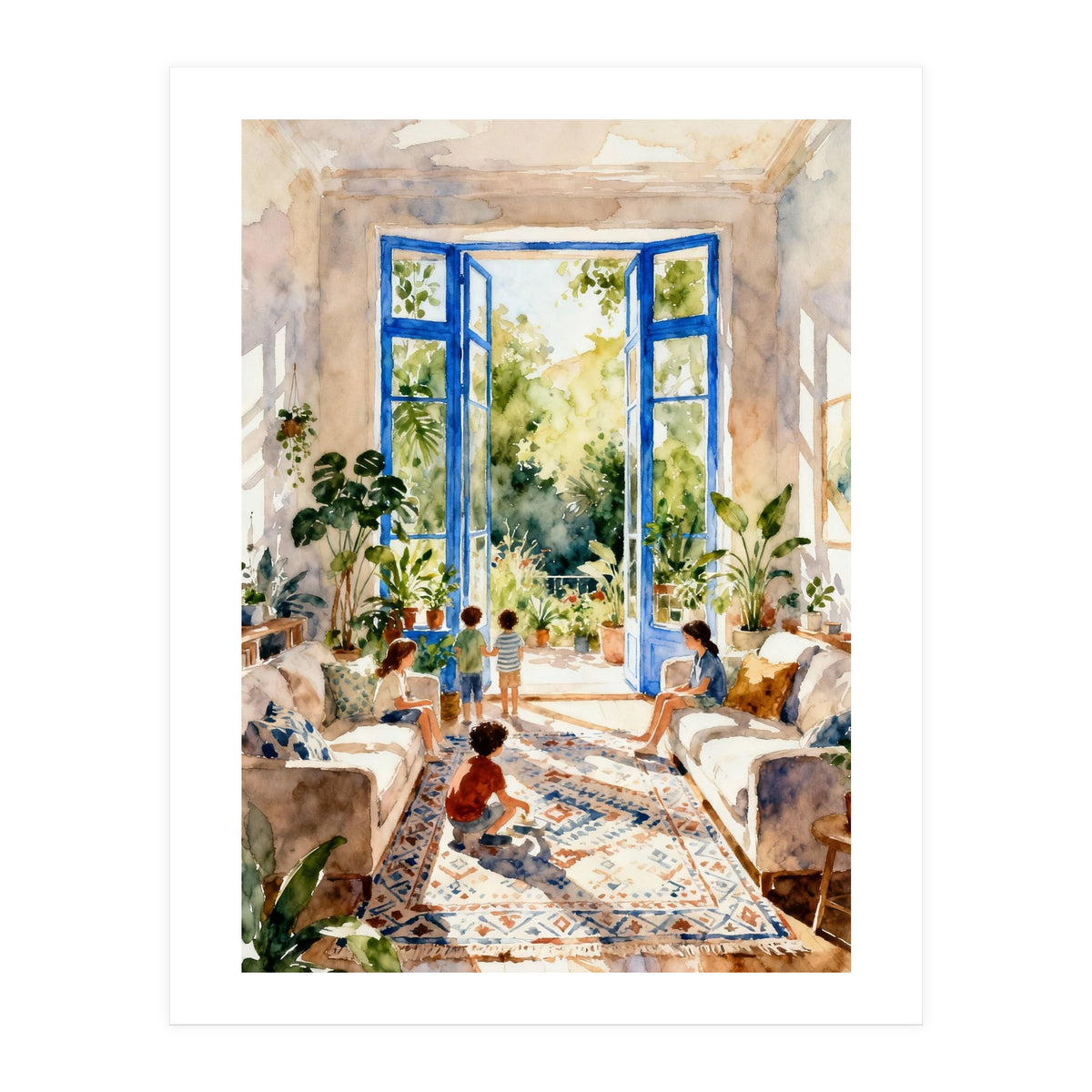 Matisse Inspired Family Room (Print Only)
