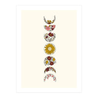 Floral Phases Of The Moon (Print Only)