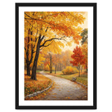 Original Autumn Park Landscape Oil Painting Style thumbnail