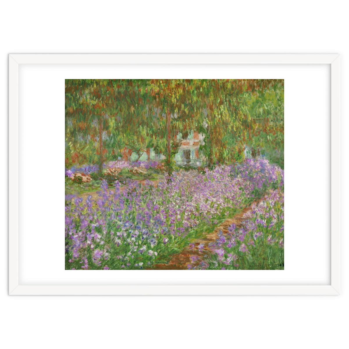 Le jardin a Giverny. Oil on canvas.