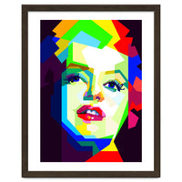 Marilyn Monroe Colorful Illustration Pop Art WPAP