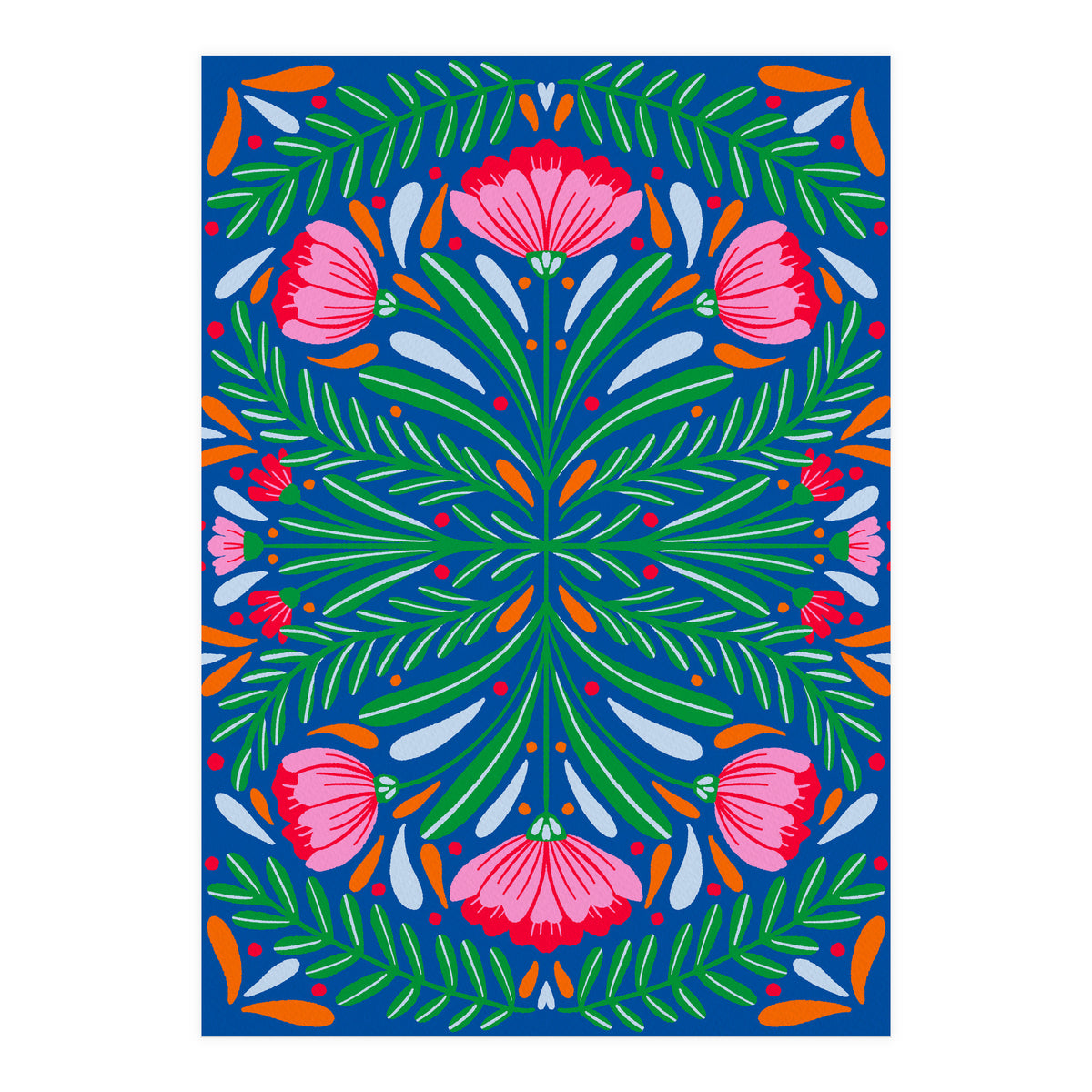 Bold Symmetrical Flowers (Print Only)