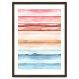 Watercolour Abstract Stripes Red Blue thumbnail