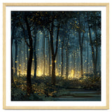 Enchanted Midnight Forest with Glowing Fireflies thumbnail