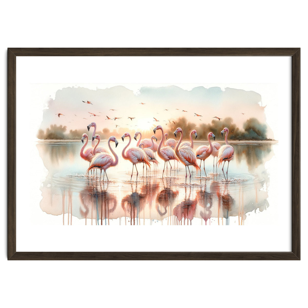 Serene Flamingo Sunrise
