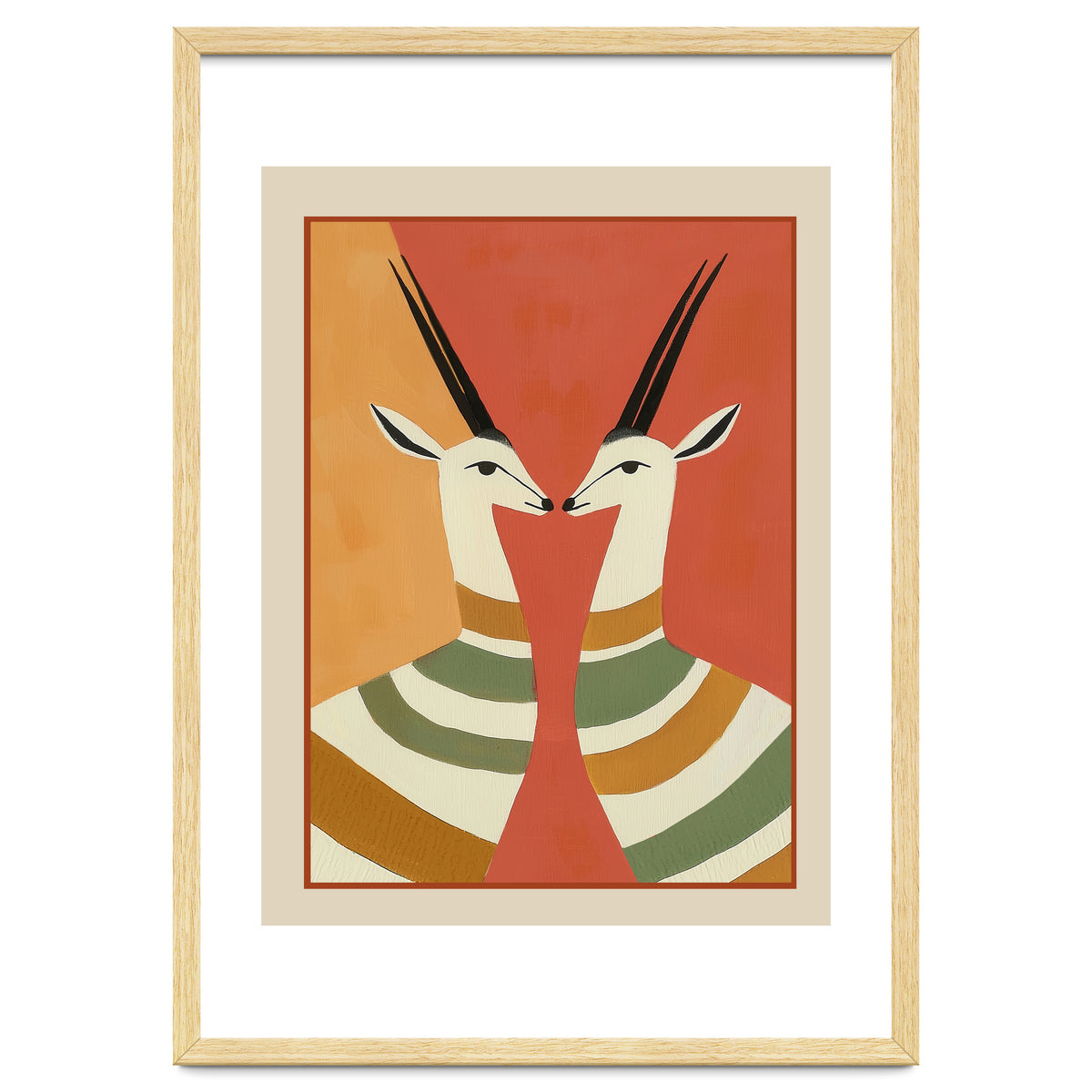 Two Gazelles In Stillness