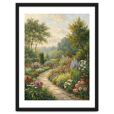 Enchanted English Cottage Garden Oil Painting thumbnail