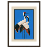 Stillness In Motion Abstract Cranes In Blue thumbnail