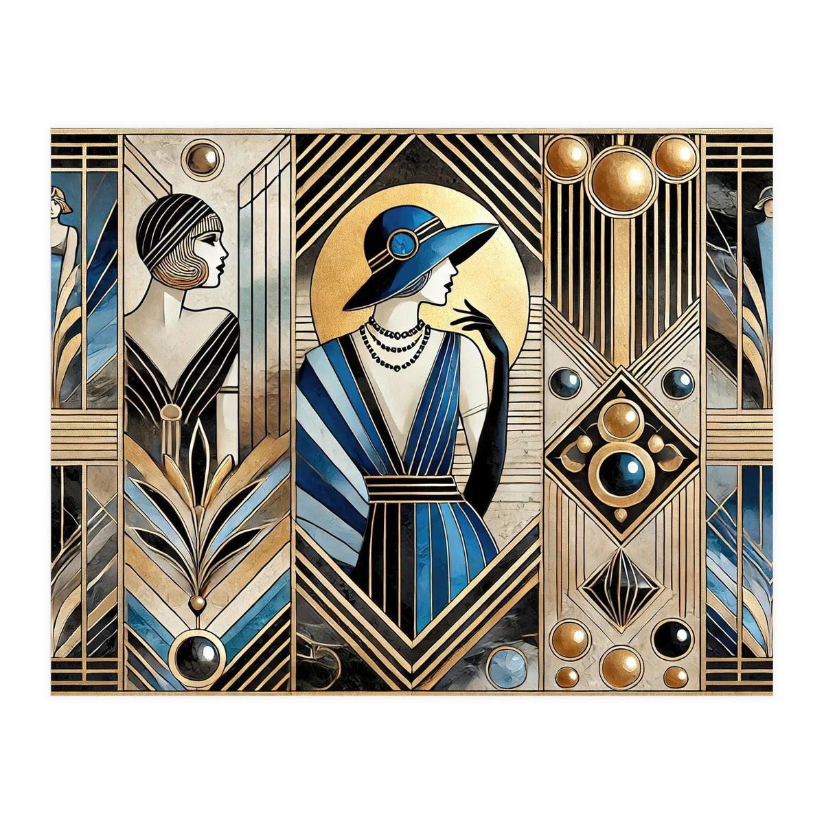 Jazz Age Sophistication In Art Deco (Print Only)