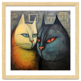 FURRY FRIENDS: GOLDIE AND CHARCOAL, lively duo of animated cats – green eyes, orange eyes. Whiskers charm. thumbnail
