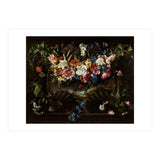 Juan de Arellano / 'Garland of Flowers with Landscape', 1652, Spanish School. (Print Only) thumbnail