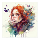 Red Hair Butterfly Glance (Print Only) thumbnail