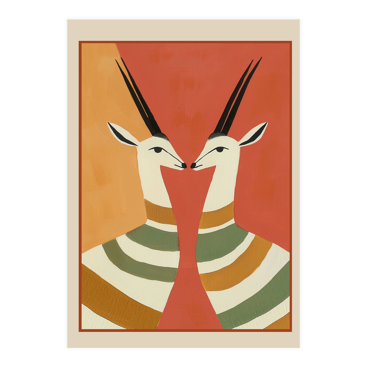 Two Gazelles In Stillness (Print Only)