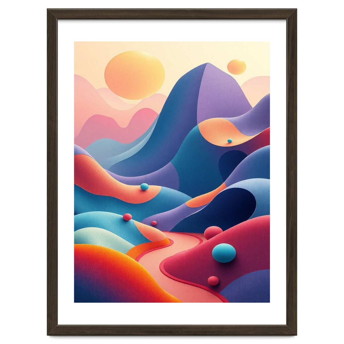 Colorful Surreal Dreamscape Digital Art