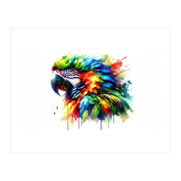Vibrant Tropical Parrot Portrait (Print Only)