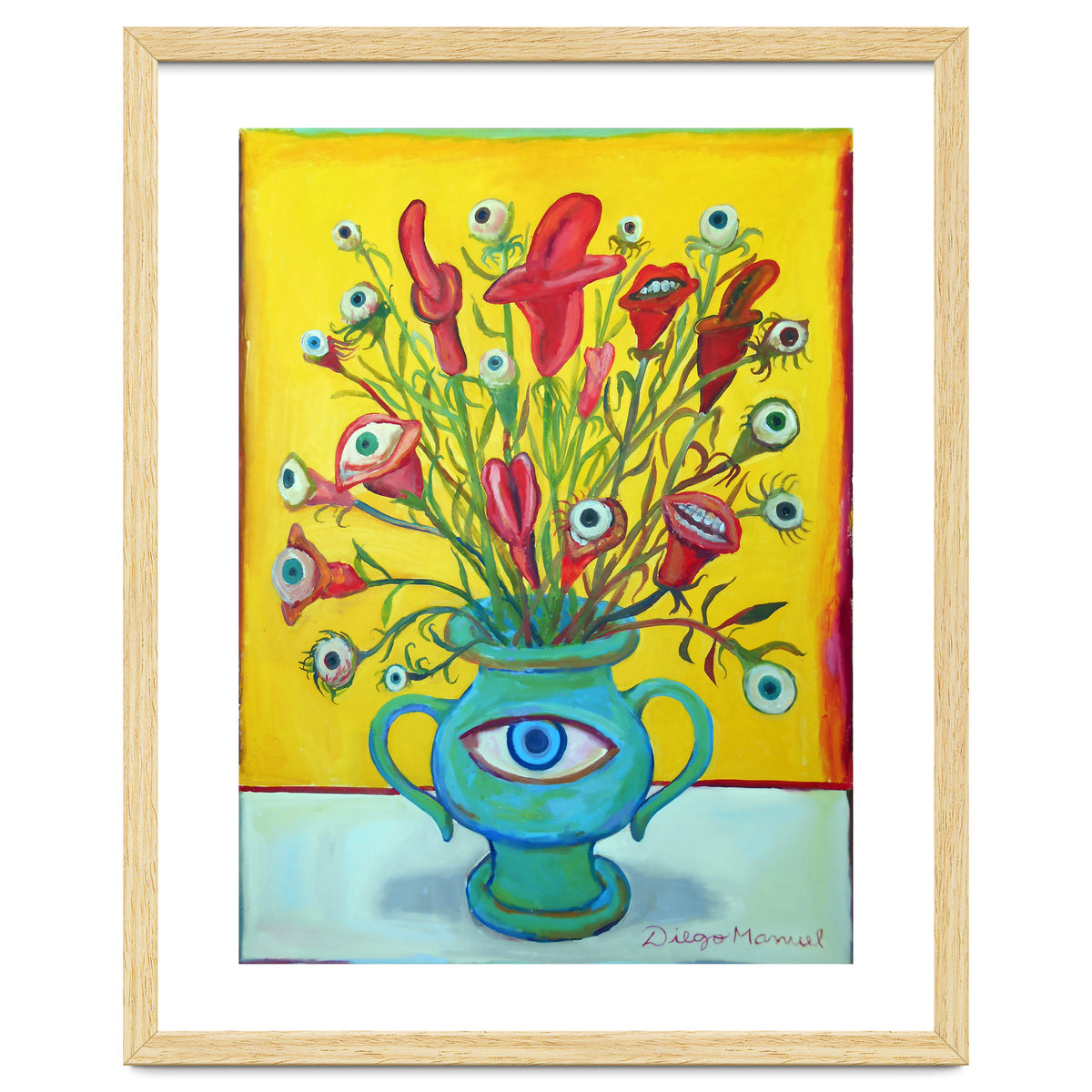 Flores Con Ojos Y Bocas