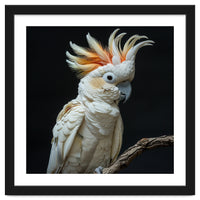 White Cockatoo Parrot Bird Perched On Branch