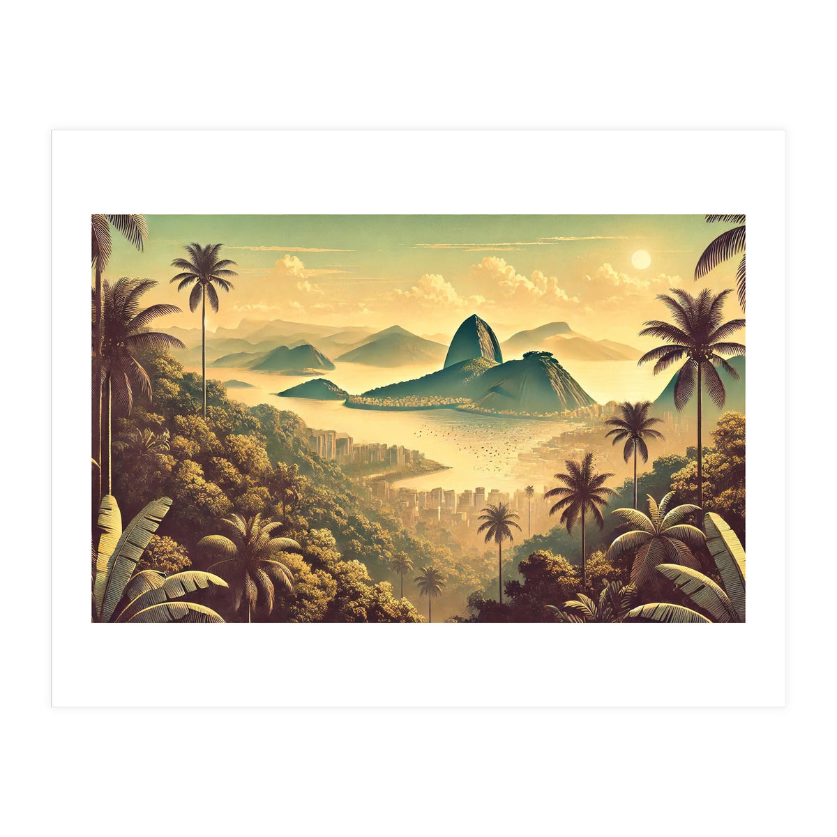Vintage Brazil, Rio De Janeiro Tropics Poster (Print Only)