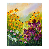 Impasto Wildflower Meadow Painting  (Print Only)