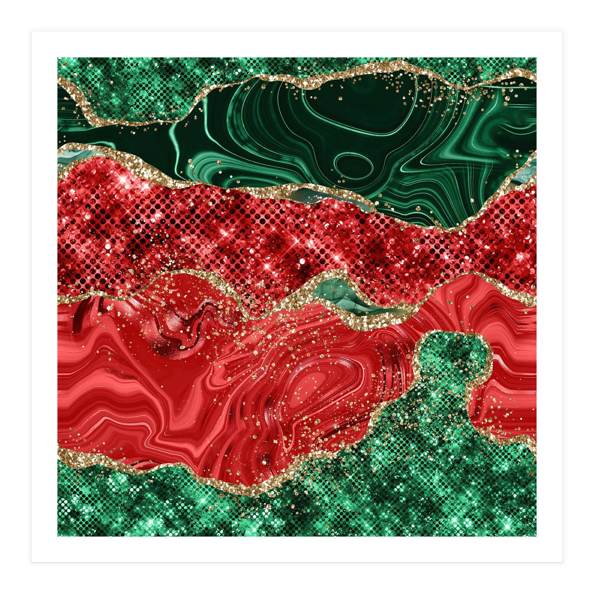 Christmas Glitter Agate Texture 02 (Print Only)