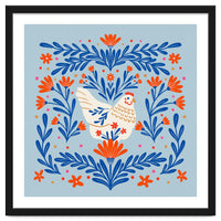 Blooming Chicken Blue And Orange