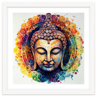 Rainbow Mandala Buddha Portrait