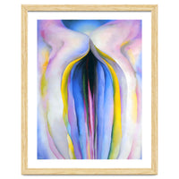 Georgia O’Keeffe – Grey Line with Black, Blue and Yellow (1923) | Elegant Abstract Modernist Composition with Bold Color Contrast