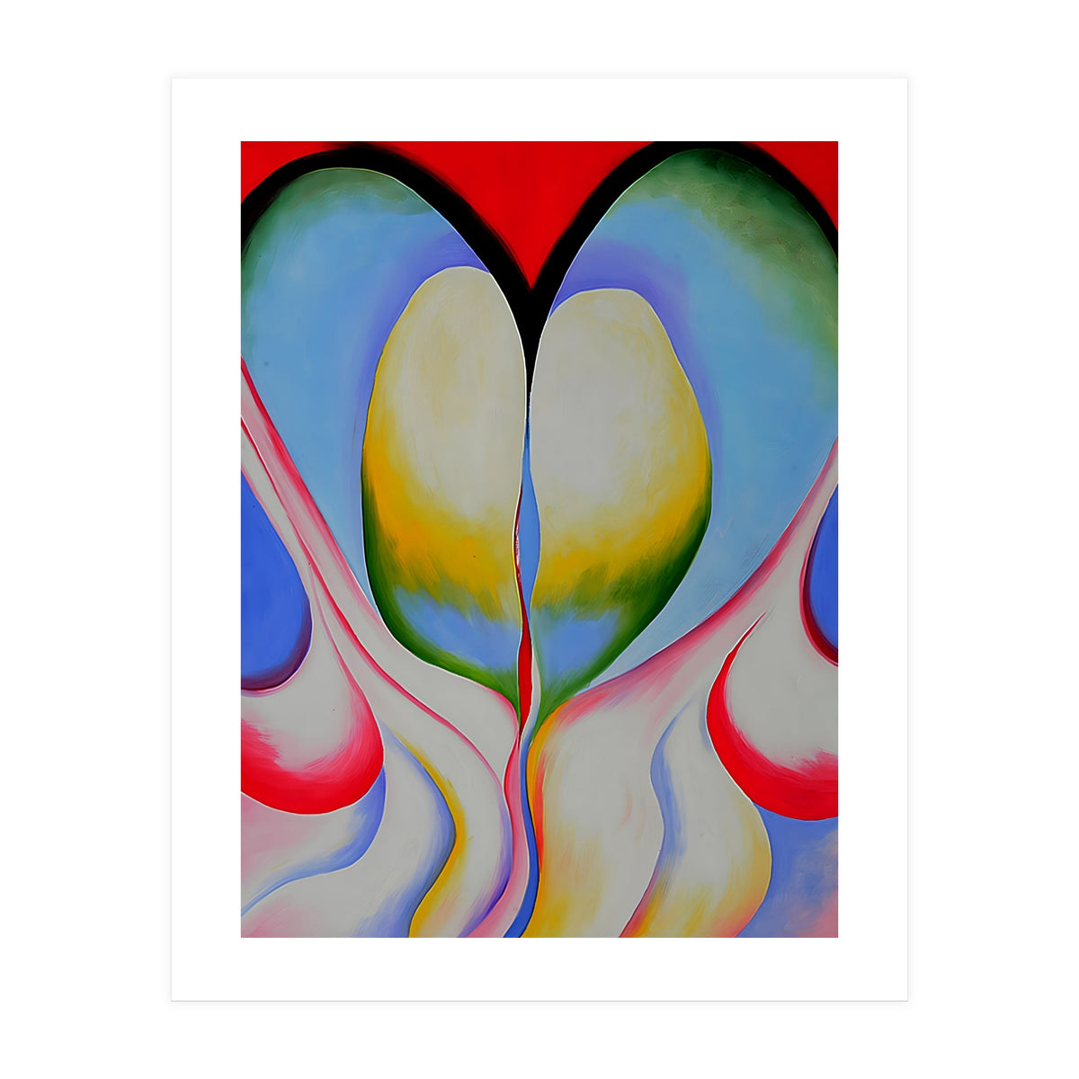 Georgia O’Keeffe – Series 1, No. 8 (1918) | Expressive Abstract Watercolor of Organic Rhythm and Modernist Form (Print Only)