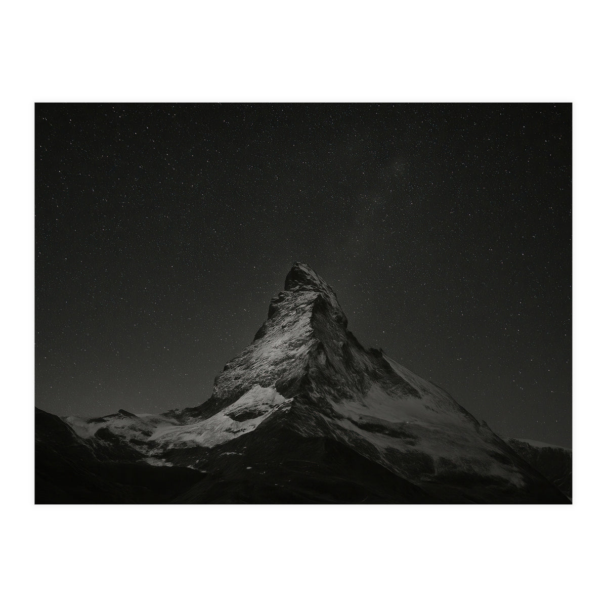 Matterhorn Switzerland Starry Night Mountain Photography (Print Only)