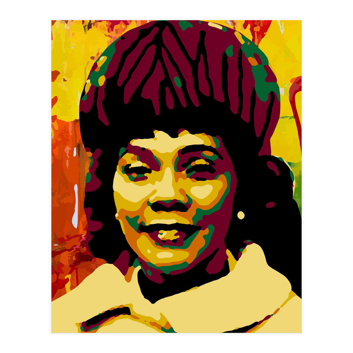Coretta Scott King Colorful Abstract Art (Print Only)