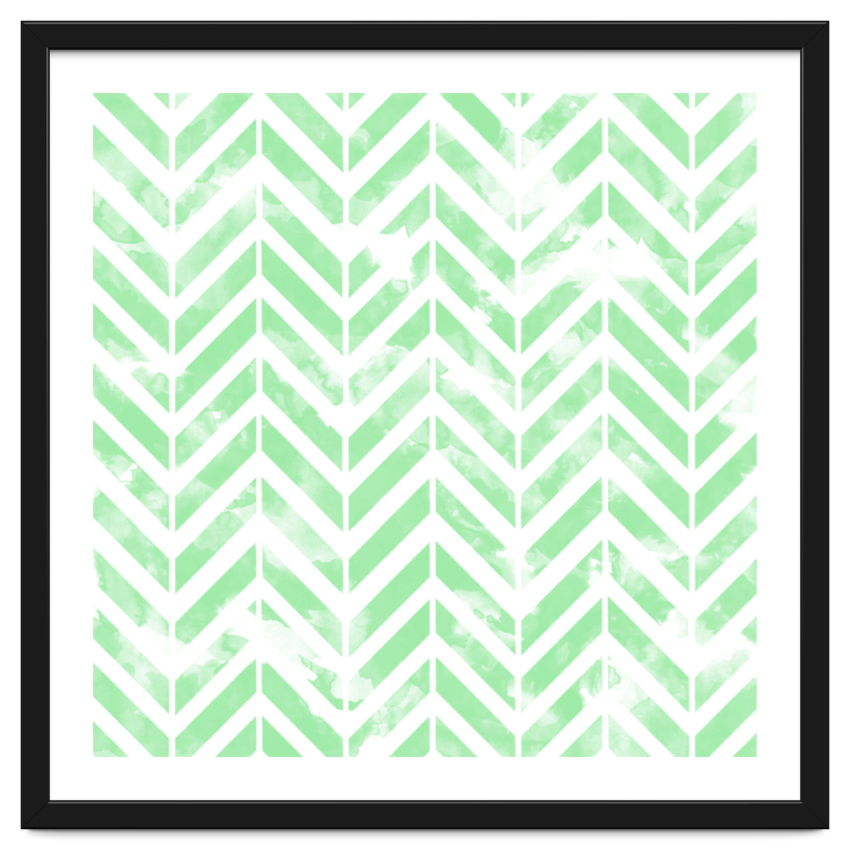 Shabby Green Chevron