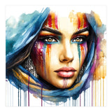 Vivid Warrior Spirit Watercolor Portrait (Print Only) thumbnail