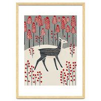 Fawn in a Winter Landscape