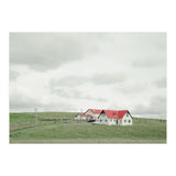 Red roof house on the green hill - Iceland (Print Only) thumbnail