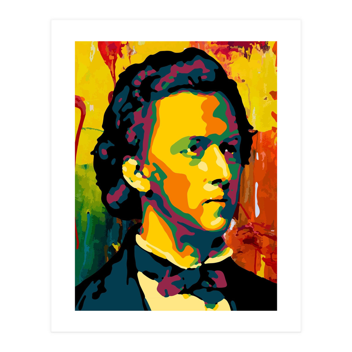 Frederic Chopin Abstract Art (Print Only)