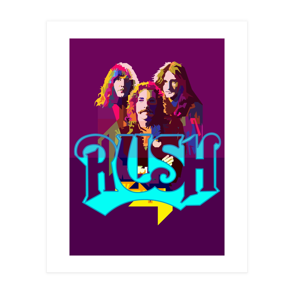 Rush Classic Rock Pop Art WPAP (Print Only)