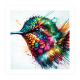 Watercolor Hummingbird Portrait (Print Only) thumbnail