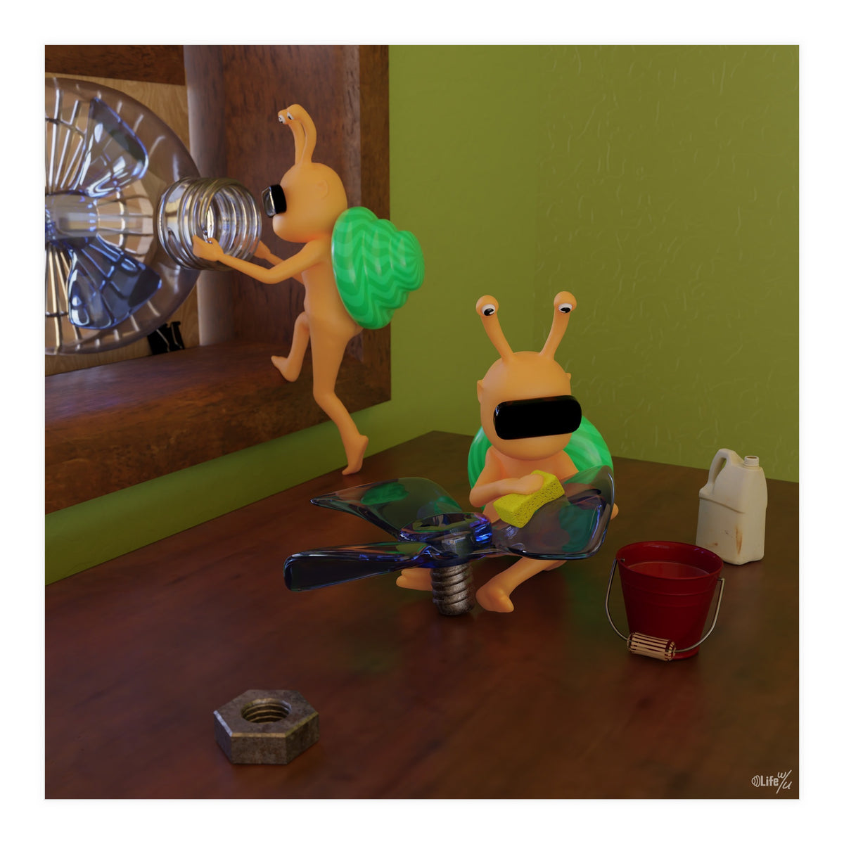 Sustainable Air Cooling System "wip" (Lwuba 036 Air Cooler 01) (Print Only)