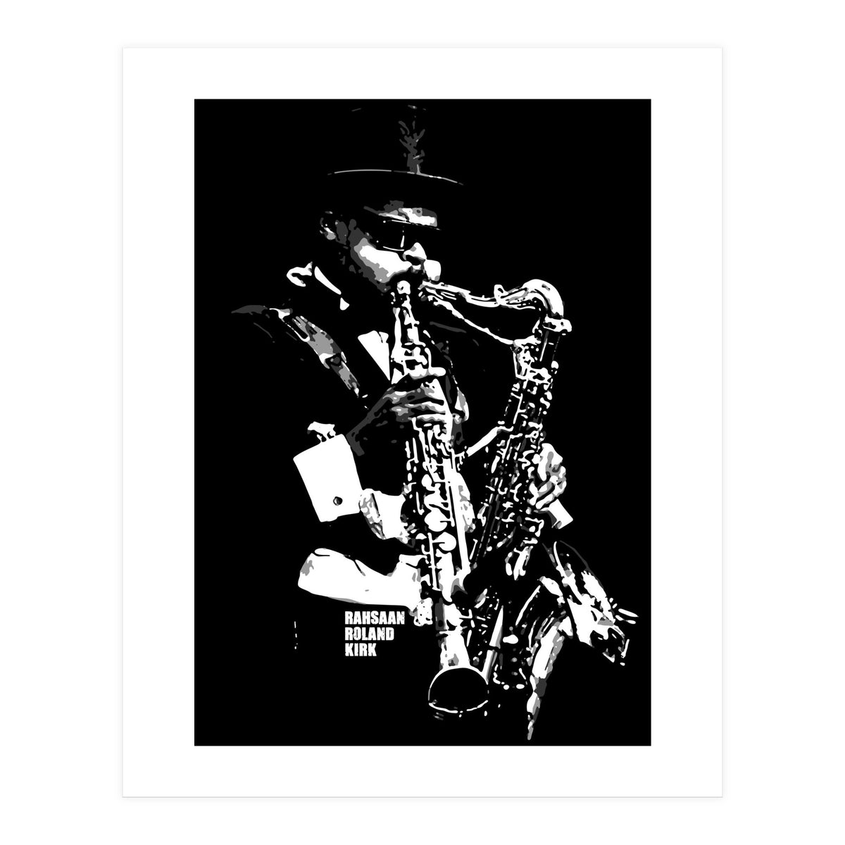 Rahsaan Roland Kirk American Jazz Multi-Instrumentalist (Print Only)